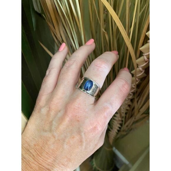 Kyanite Brazil Sterling Silver Ring Size 9.5 - Picture 15 of 16